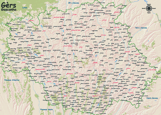 Noms occitans des communes du Gers (Noms occitans de las comunas deu Gèrs)